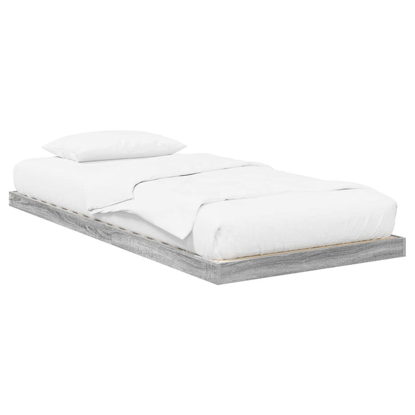 vidaXL Floor Bed Frame Sonoma 75 x 190 cm Engineered Wood