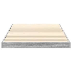 vidaXL Floor Bed Frame Sonoma 75 x 190 cm Engineered Wood