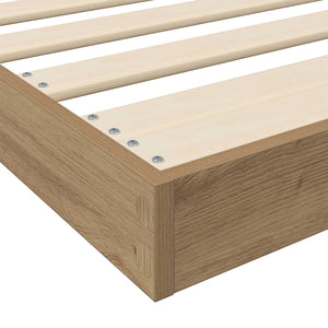 vidaXL Floor Bed Frame Artisan Oak 75 x 190 cm Engineered Wood
