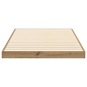vidaXL Floor Bed Frame Artisan Oak 90 x 190 cm Engineered Wood