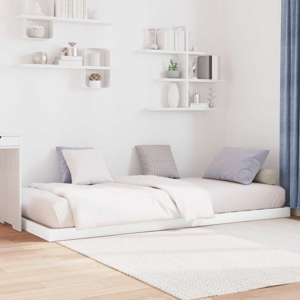 vidaXL Floor Bed Frame White 80 x 200 cm Engineered Wood