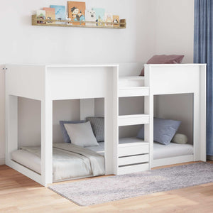 vidaXL Floor Bed Frame White 80 x 200 cm Engineered Wood