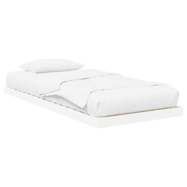 vidaXL Floor Bed Frame White 80 x 200 cm Engineered Wood