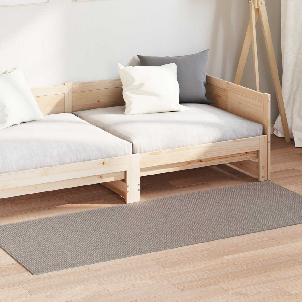 vidaXL Rectangular Area Rugs LUGO Taupe 80 x 200 cm Polyester