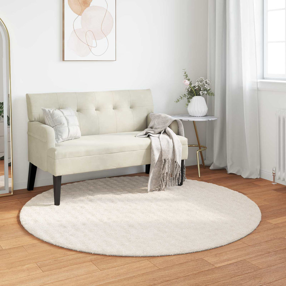 Runder Teppich Creme Ø 120cm