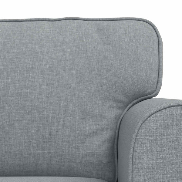 vidaXL Sofa Set 2 pcs Light Grey 155 x 82 x 80 cm Fabric