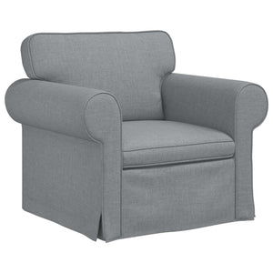 vidaXL Sofa Set 2 pcs Light Grey 155 x 82 x 80 cm Fabric