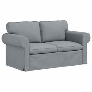 vidaXL Sofa Set 2 pcs Light Grey 155 x 82 x 80 cm Fabric