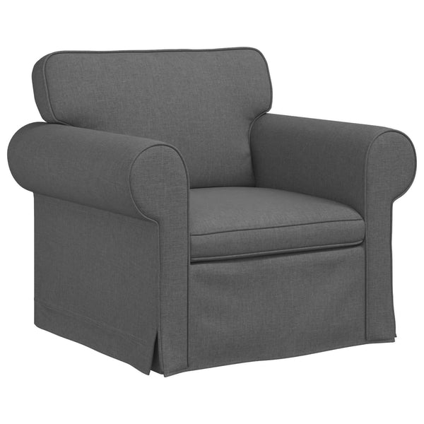 vidaXL Sofa Set 2 pcs Dark Gray 155 x 82 x 80 cm Fabric
