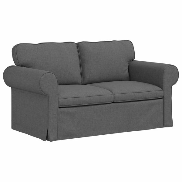 vidaXL Sofa Set 2 pcs Dark Gray 155 x 82 x 80 cm Fabric