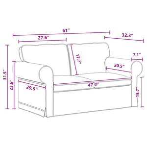 vidaXL Sofa Set 2 pcs Dark Gray 155 x 82 x 80 cm Fabric