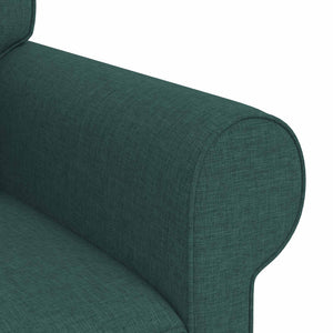 vidaXL Sofa Set 2 pcs Dark Green 155 x 82 x 80 cm Fabric