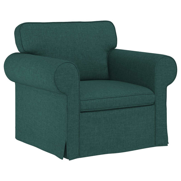 vidaXL Sofa Set 2 pcs Dark Green 155 x 82 x 80 cm Fabric