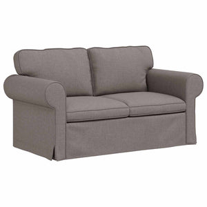 vidaXL Sofa Set 2 pcs Taupe 155 x 82 x 80 cm Fabric