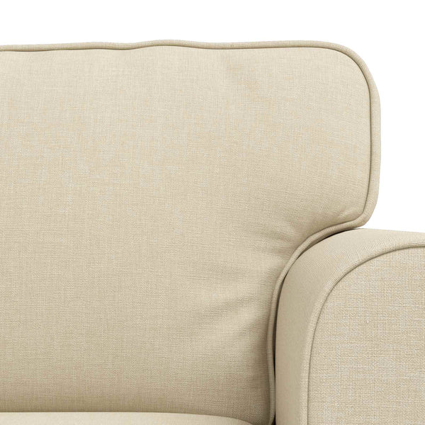 vidaXL Sofa Set 2 pcs Cream 155 x 82 x 80 cm Fabric