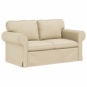 vidaXL Sofa Set 2 pcs Cream 155 x 82 x 80 cm Fabric