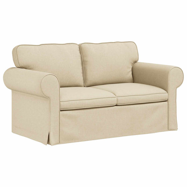 vidaXL Sofa Set 2 pcs Cream 155 x 82 x 80 cm Fabric