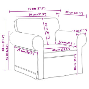 vidaXL Sofa Set 2 pcs Cream 155 x 82 x 80 cm Fabric