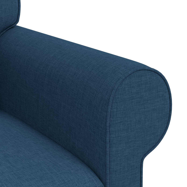 vidaXL Sofa Set 2 pcs Blue 155 x 82 x 80 cm Fabric