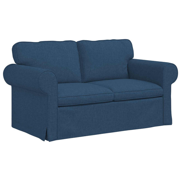vidaXL Sofa Set 2 pcs Blue 155 x 82 x 80 cm Fabric