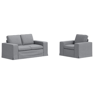 vidaXL Sofa Set 2 pcs Light Gray 162 x 80 x 82 cm Fabric
