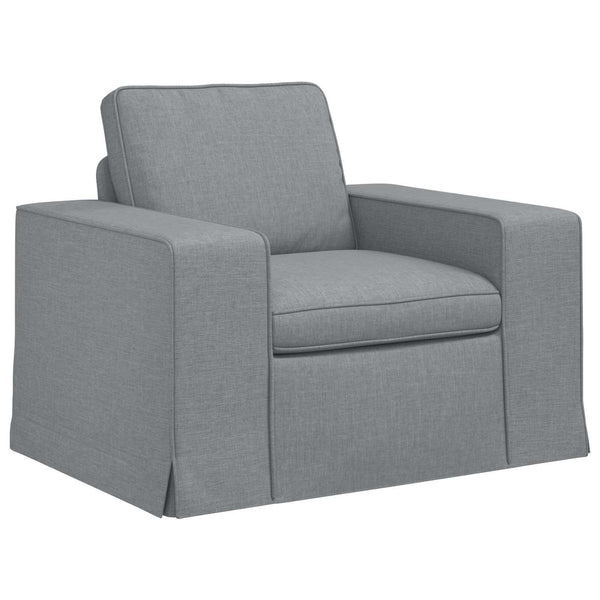 vidaXL Sofa Set 2 pcs Light Gray 162 x 80 x 82 cm Fabric
