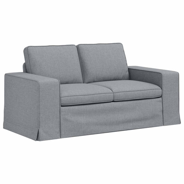 vidaXL Sofa Set 2 pcs Light Gray 162 x 80 x 82 cm Fabric