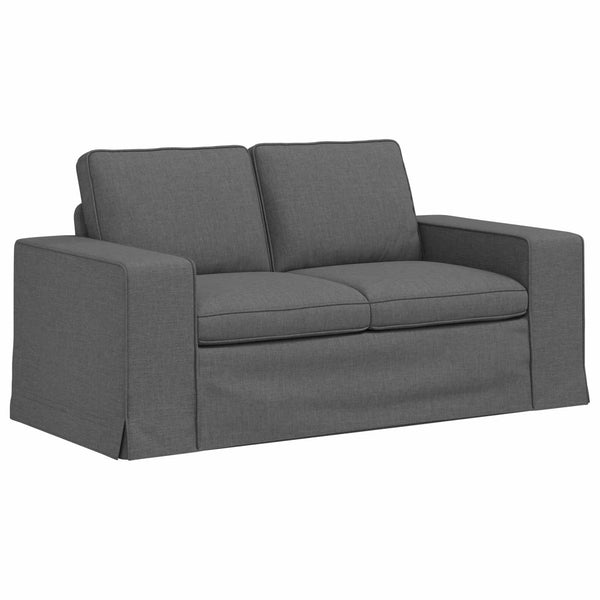 vidaXL Sofa Set 2 pcs Dark Grey 162 x 80 x 82 cm Fabric