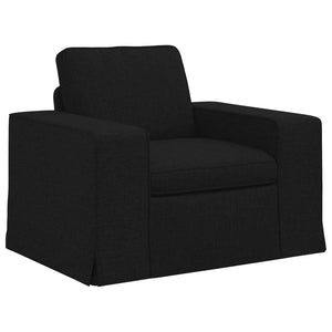 vidaXL Sofa Set 2 pcs Black 162 x 80 x 82 cm Fabric
