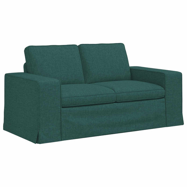 vidaXL Sofa Set 2 pcs Dark Green 162 x 80 x 82 cm Fabric