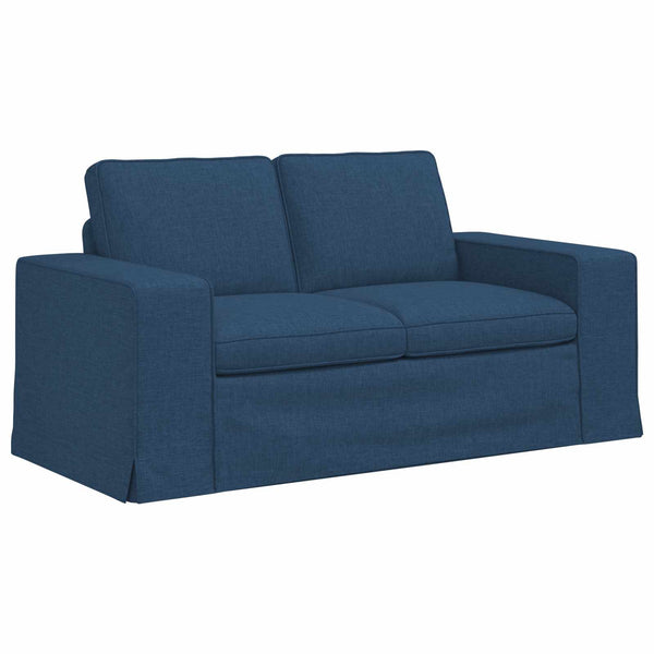 vidaXL Sofa Set 2 pcs Blue 162 x 80 x 82 cm Fabric