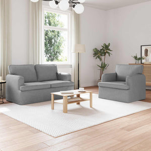 vidaXL Sofa Set 2 pcs Light Grey 144 x 80 x 85 cm Fabric