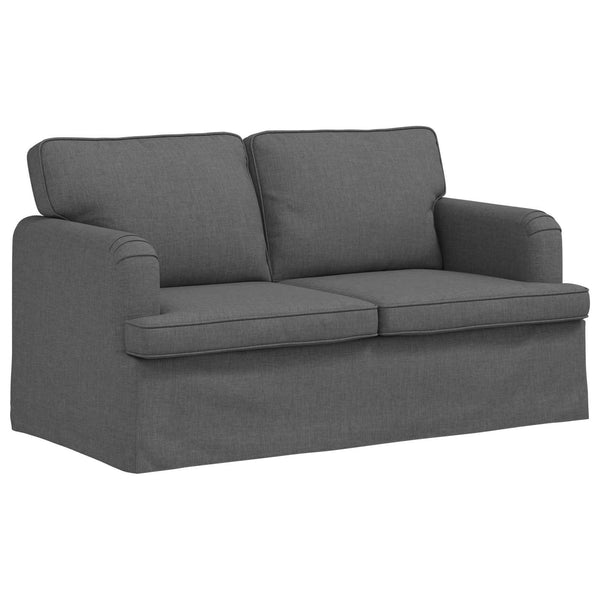 vidaXL Sofa Set 2 pcs Dark Grey 144 x 80 x 85 cm Fabric