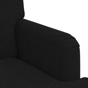 vidaXL Sofa Set 2 pcs Black 144 x 80 x 85 cm Fabric