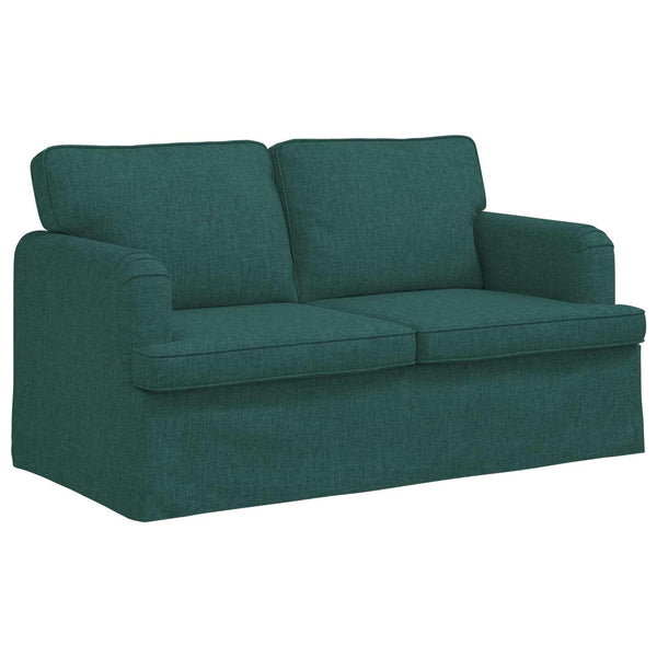 vidaXL Sofa Set 2 pcs Dark Green 144 x 80 x 85 cm Fabric