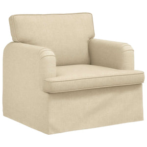 vidaXL Sofa Set 2 pcs Cream 144 x 80 x 85 cm Fabric