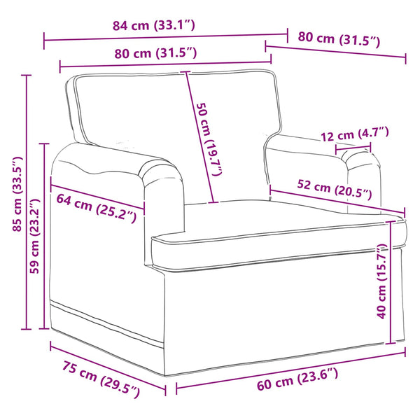 vidaXL Sofa Set 2 pcs Cream 144 x 80 x 85 cm Fabric