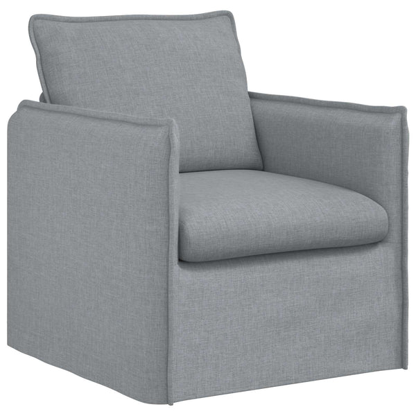 vidaXL Sofa Set 2 pcs Light Grey 136 x 82 x 85 cm Fabric