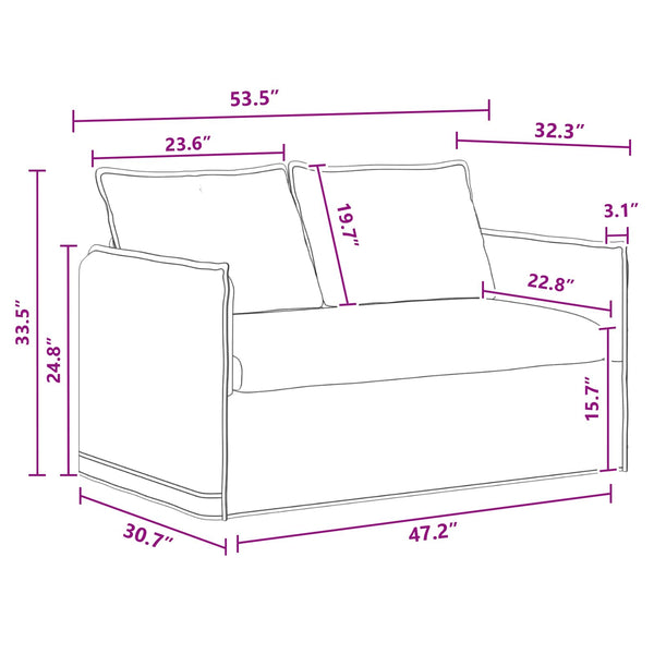 vidaXL Sofa Set 2 pcs Dark Gray 136 x 82 x 85 cm Fabric