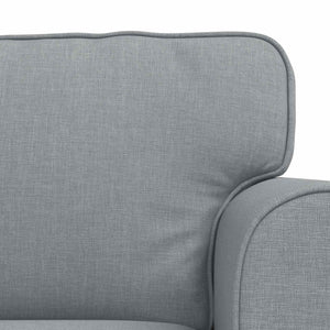 vidaXL Sofa Set 2 pcs Light Grey 175 x 82 x 80 cm Fabric