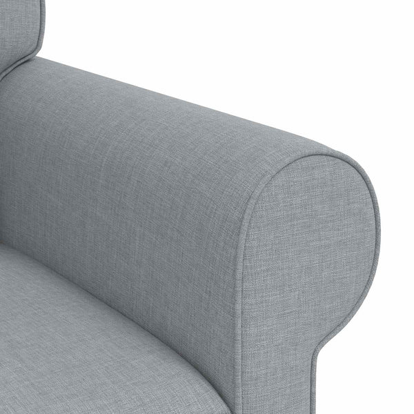 vidaXL Sofa Set 2 pcs Light Grey 175 x 82 x 80 cm Fabric