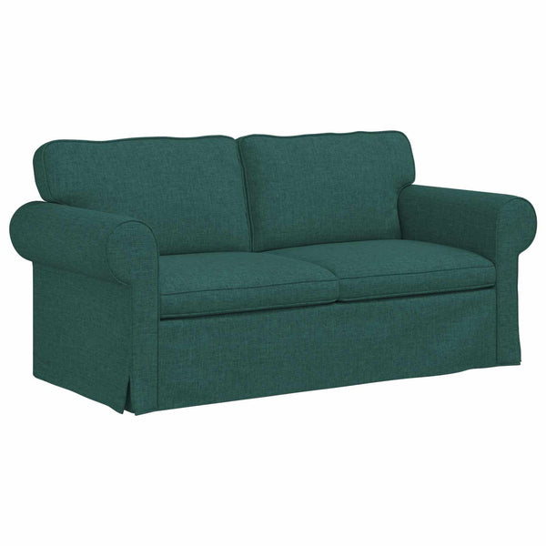 vidaXL Sofa Set 2 pcs Dark Green 175 x 82 x 80 cm Fabric