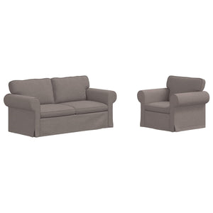 vidaXL Sofa Set 2 pcs Taupe 175 x 82 x 80 cm Fabric
