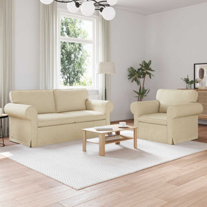 vidaXL Sofa Set 2 pcs Cream 175 x 82 x 80 cm Fabric