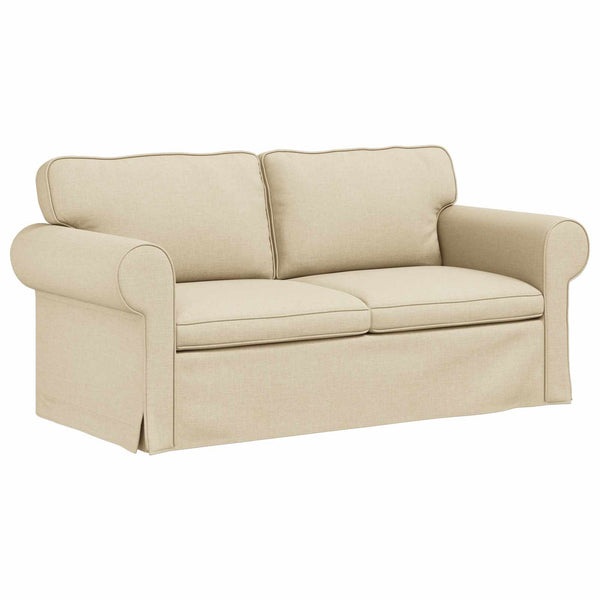 vidaXL Sofa Set 2 pcs Cream 175 x 82 x 80 cm Fabric