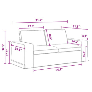vidaXL Sofa Set 2 pcs Dark Gray 182 x 80 x 82 cm Fabric