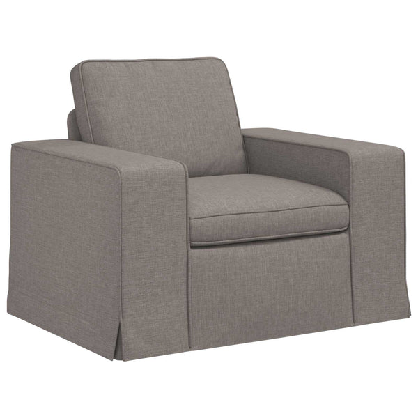 vidaXL Sofa Set 2 pcs Taupe 182 x 80 x 82 cm Fabric