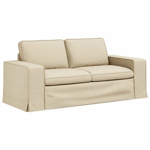 vidaXL Sofa Set 2 pcs Cream 182 x 80 x 82 cm Fabric