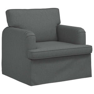 vidaXL Sofa Set 2 Pieces Dark Grey 162 x 80 x 85 cm Fabric