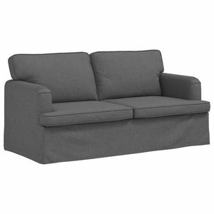 vidaXL Sofa Set 2 Pieces Dark Grey 162 x 80 x 85 cm Fabric